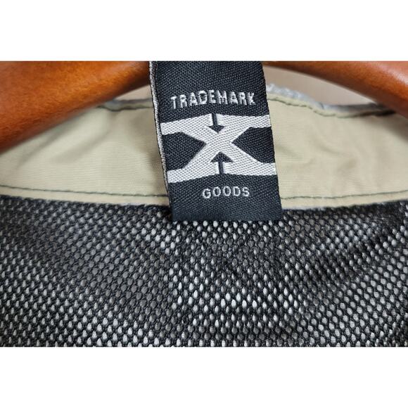 AMAX Mens Fishing Vest Large Tan Full Zip Pockets Nylon Water Resistant - Picture 10 of 13